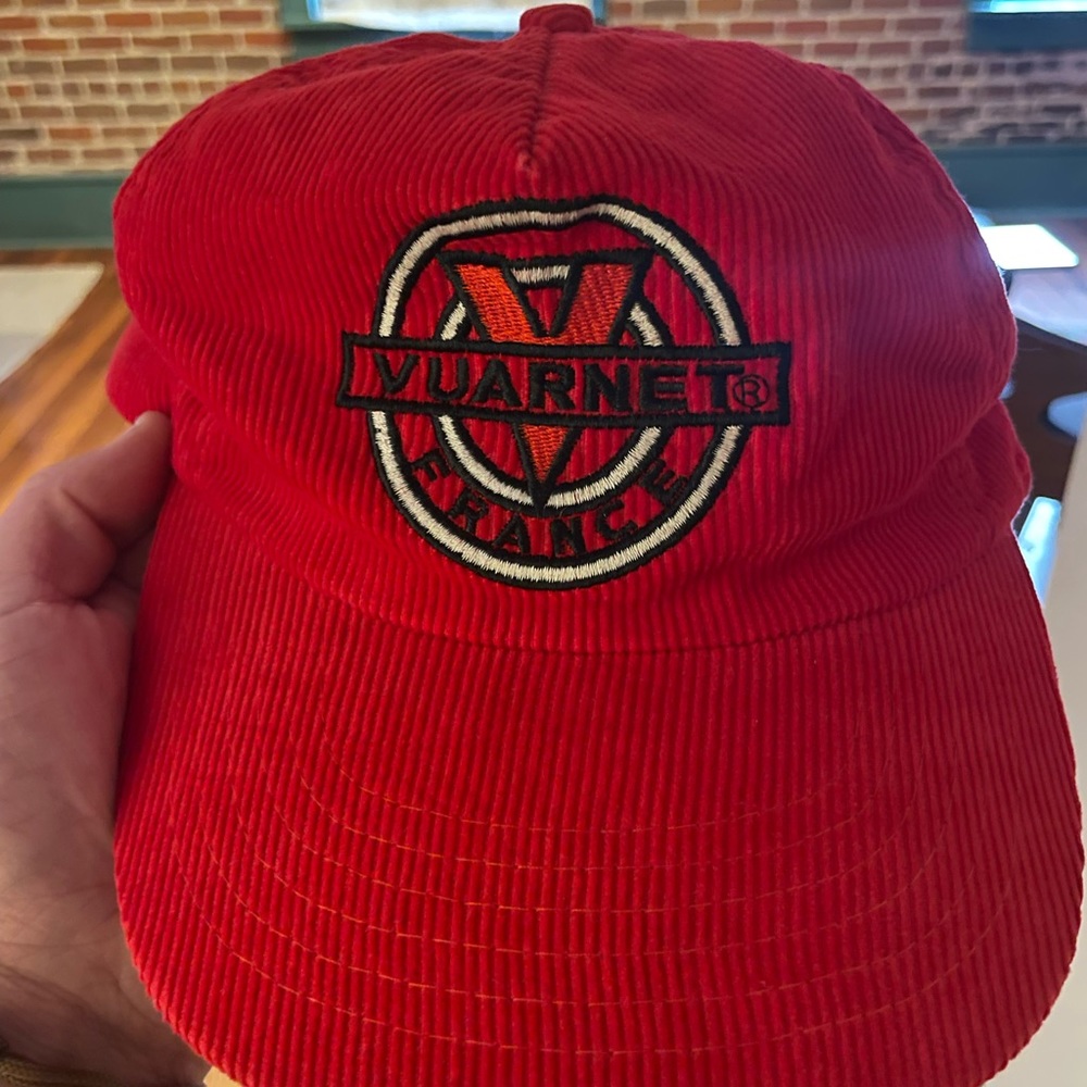 Vintage Vaurnet Red Corduroy SnapBack Hat